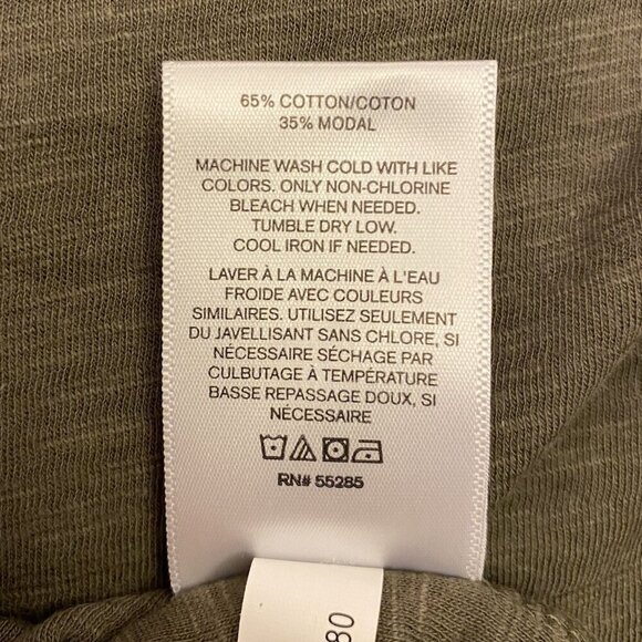 Express Womens Scoop Neck Padded Shoulder Sleeveless Tee Olive Green Size XS NWT - Picture 15 of 16